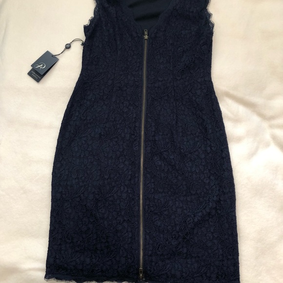 Adrianna Papell Navy lace sleeveless dress NWT - Picture 3 of 7